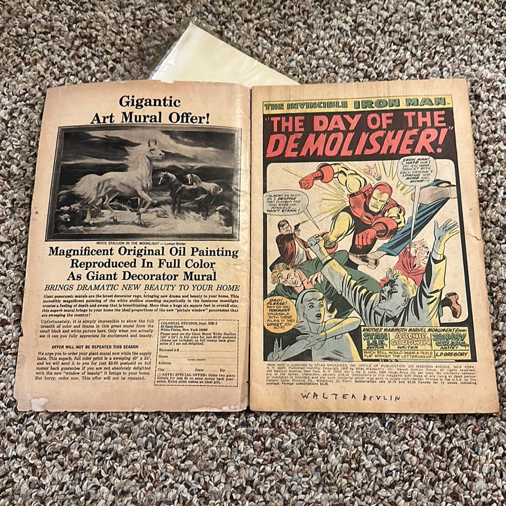 Vintage 1968 THE INVINCIBLE IRON MAN #2 MARVEL 12 cent COMIC BOOK - Picture 3 of 14